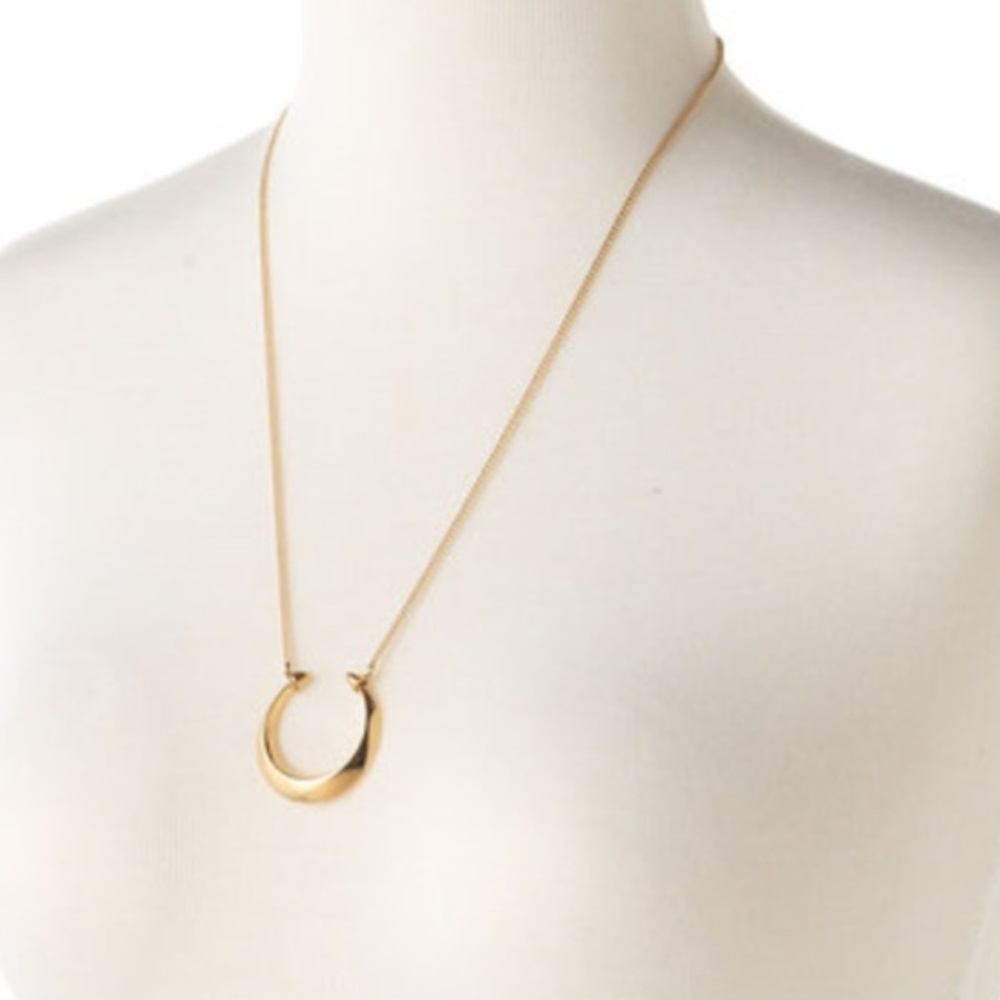 :: S&D [GOLD] Double Horn Pendant Necklace Retired - Picture 7 of 8